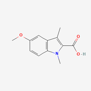molecular formula C12H13NO3 B2571254 5-Methoxy-1,3-dimethyl-1H-indole-2-carboxylic acid CAS No. 59908-57-5