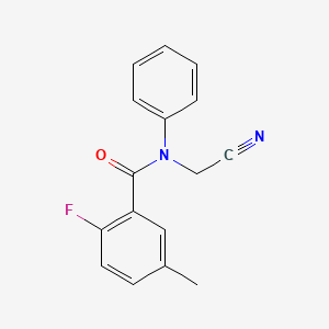 molecular formula C16H13FN2O B2571282 N-(Cyanomethyl)-2-fluoro-5-methyl-N-phenylbenzamide CAS No. 1423710-27-3