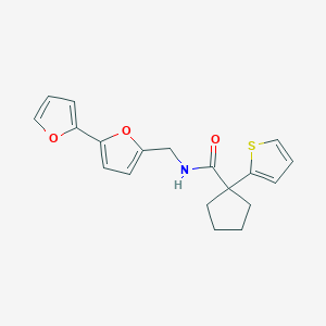 molecular formula C19H19NO3S B2571284 N-([2,2'-bifuran]-5-ylmethyl)-1-(thiophen-2-yl)cyclopentanecarboxamide CAS No. 2034251-06-2