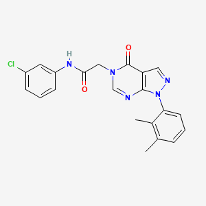 molecular formula C21H18ClN5O2 B2571290 N-(3-chlorophenyl)-2-[1-(2,3-dimethylphenyl)-4-oxo-1H,4H,5H-pyrazolo[3,4-d]pyrimidin-5-yl]acetamide CAS No. 894996-29-3