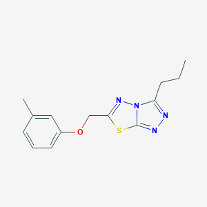 molecular formula C14H16N4OS B257130 6-[(3-Methylphenoxy)methyl]-3-propyl[1,2,4]triazolo[3,4-b][1,3,4]thiadiazole 