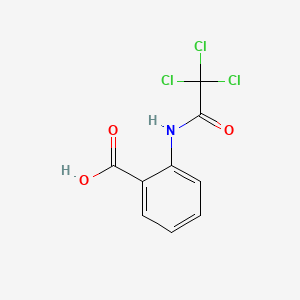 molecular formula C9H6Cl3NO3 B2571311 2-[(Trichloroacetyl)amino]benzoic acid CAS No. 4257-77-6