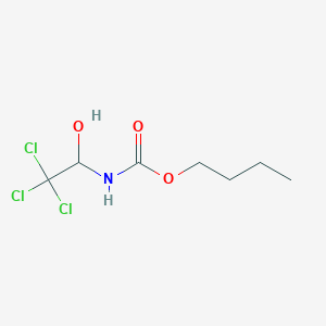 molecular formula C7H12Cl3NO3 B2571316 butyl N-(2,2,2-trichloro-1-hydroxyethyl)carbamate CAS No. 89774-72-1