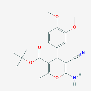 tert-butyl 6-amino-5-cyano-4-(3,4-dimethoxyphenyl)-2-methyl-4H-pyran-3-carboxylate