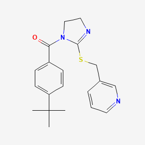 (4-Tert-butylphenyl)-[2-(pyridin-3-ylmethylsulfanyl)-4,5-dihydroimidazol-1-yl]methanone