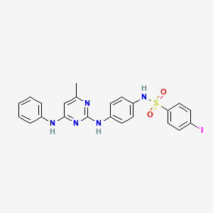 N-{4-[(4-anilino-6-methylpyrimidin-2-yl)amino]phenyl}-4-iodobenzenesulfonamide
