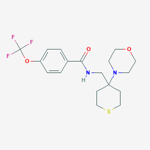 N-[(4-Morpholin-4-ylthian-4-yl)methyl]-4-(trifluoromethoxy)benzamide
