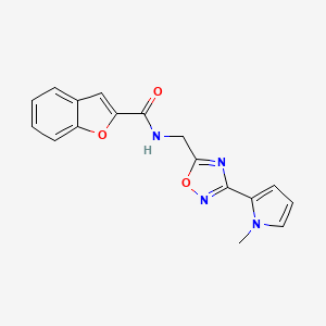 N-((3-(1-methyl-1H-pyrrol-2-yl)-1,2,4-oxadiazol-5-yl)methyl)benzofuran-2-carboxamide