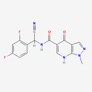 N-[cyano(2,4-difluorophenyl)methyl]-4-hydroxy-1-methyl-1H-pyrazolo[3,4-b]pyridine-5-carboxamide