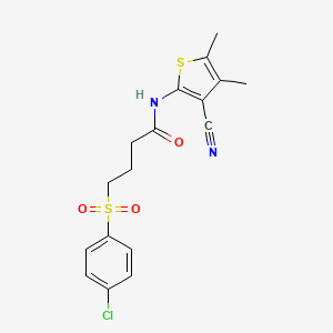 4-((4-chlorophenyl)sulfonyl)-N-(3-cyano-4,5-dimethylthiophen-2-yl)butanamide