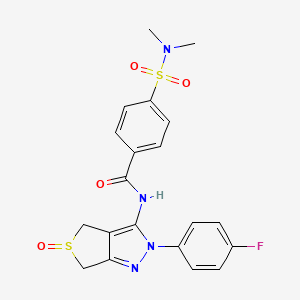 4-(N,N-dimethylsulfamoyl)-N-(2-(4-fluorophenyl)-5-oxido-4,6-dihydro-2H-thieno[3,4-c]pyrazol-3-yl)benzamide