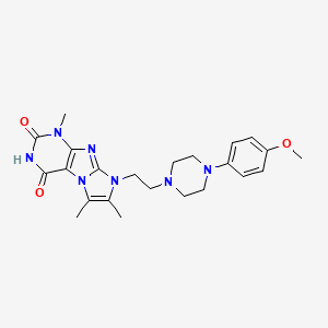8-(2-(4-(4-methoxyphenyl)piperazin-1-yl)ethyl)-1,6,7-trimethyl-1H-imidazo[2,1-f]purine-2,4(3H,8H)-dione