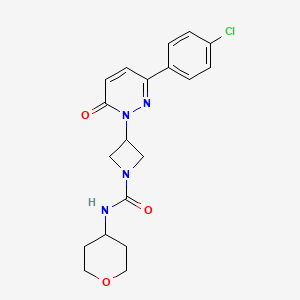 3-[3-(4-Chlorophenyl)-6-oxopyridazin-1-yl]-N-(oxan-4-yl)azetidine-1-carboxamide