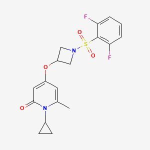 1-cyclopropyl-4-((1-((2,6-difluorophenyl)sulfonyl)azetidin-3-yl)oxy)-6-methylpyridin-2(1H)-one