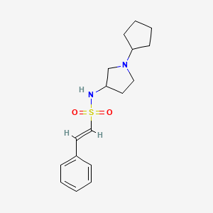 molecular formula C17H24N2O2S B2571552 (E)-N-(1-cyclopentylpyrrolidin-3-yl)-2-phenylethenesulfonamide CAS No. 1390909-59-7