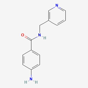 molecular formula C13H13N3O B2571557 4-amino-N-(pyridin-3-ylmethyl)benzamide CAS No. 491615-37-3