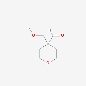 molecular formula C8H14O3 B2571574 4-(Methoxymethyl)oxane-4-carbaldehyde CAS No. 1824316-03-1