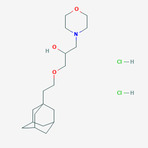 molecular formula C19H35Cl2NO3 B2571594 1-(2-((3r,5r,7r)-Adamantan-1-yl)ethoxy)-3-morpholinopropan-2-ol dihydrochloride CAS No. 1211512-44-5