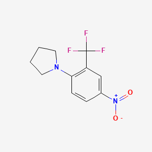 B2571605 1-[4-Nitro-2-(trifluoromethyl)phenyl]pyrrolidine CAS No. 330177-40-7