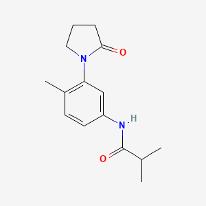 2-methyl-N-[4-methyl-3-(2-oxopyrrolidin-1-yl)phenyl]propanamide