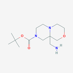 molecular formula C13H25N3O3 B2571646 tert-butyl9a-(aminomethyl)-octahydropyrazino[2,1-c][1,4]oxazine-8-carboxylate CAS No. 2567496-39-1