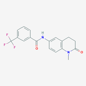 N~1~-(1-methyl-2-oxo-1,2,3,4-tetrahydro-6-quinolinyl)-3-(trifluoromethyl)benzamide