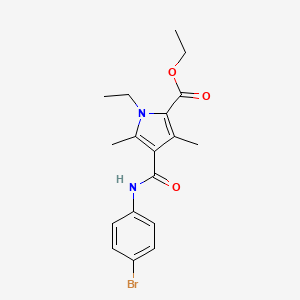 ethyl 4-((4-bromophenyl)carbamoyl)-1-ethyl-3,5-dimethyl-1H-pyrrole-2-carboxylate