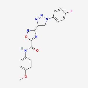 3-[1-(4-fluorophenyl)-1H-1,2,3-triazol-4-yl]-N-(4-methoxyphenyl)-1,2,4-oxadiazole-5-carboxamide