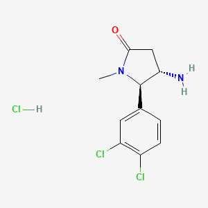 (4S,5R)-4-Amino-5-(3,4-dichlorophenyl)-1-methylpyrrolidin-2-one;hydrochloride