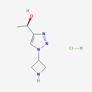 (1R)-1-[1-(Azetidin-3-yl)triazol-4-yl]ethanol;hydrochloride