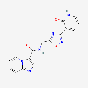 2-methyl-N-((3-(2-oxo-1,2-dihydropyridin-3-yl)-1,2,4-oxadiazol-5-yl)methyl)imidazo[1,2-a]pyridine-3-carboxamide