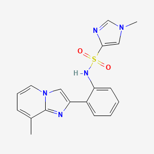1-methyl-N-(2-(8-methylimidazo[1,2-a]pyridin-2-yl)phenyl)-1H-imidazole-4-sulfonamide