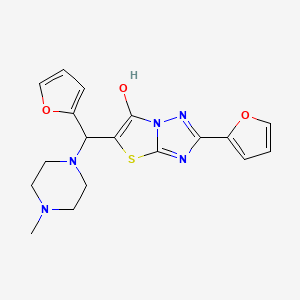 2-(Furan-2-yl)-5-(furan-2-yl(4-methylpiperazin-1-yl)methyl)thiazolo[3,2-b][1,2,4]triazol-6-ol