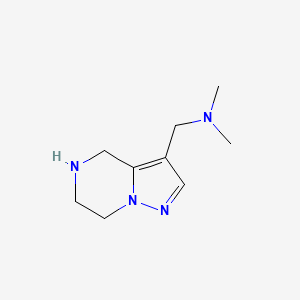 molecular formula C9H16N4 B2571704 dimethyl({4H,5H,6H,7H-pyrazolo[1,5-a]pyrazin-3-yl}methyl)amine CAS No. 2172064-94-5