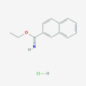 molecular formula C13H14ClNO B2571713 Ethyl 2-naphthalenecarboximidate hydrochloride CAS No. 4278-14-2