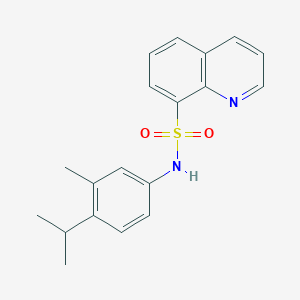 molecular formula C19H20N2O2S B2571718 (3-Methyl-4-(isopropyl)phenyl)(8-quinolylsulfonyl)amine CAS No. 1024411-33-3
