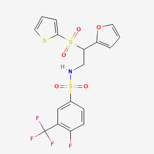 4-fluoro-N-[2-(2-furyl)-2-(2-thienylsulfonyl)ethyl]-3-(trifluoromethyl)benzenesulfonamide