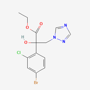 ethyl 2-(4-bromo-2-chlorophenyl)-2-hydroxy-3-(1H-1,2,4-triazol-1-yl)propanoate