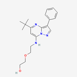 2-{2-[(5-Tert-butyl-3-phenylpyrazolo[1,5-a]pyrimidin-7-yl)amino]ethoxy}ethanol