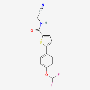 molecular formula C14H10F2N2O2S B2571751 N-(cyanomethyl)-5-[4-(difluoromethoxy)phenyl]thiophene-2-carboxamide CAS No. 1355912-19-4