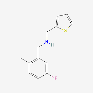 molecular formula C13H14FNS B2571793 [(5-Fluoro-2-methylphenyl)methyl][(thiophen-2-yl)methyl]amine CAS No. 1343233-19-1