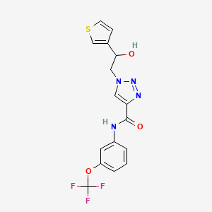 1-(2-hydroxy-2-(thiophen-3-yl)ethyl)-N-(3-(trifluoromethoxy)phenyl)-1H-1,2,3-triazole-4-carboxamide