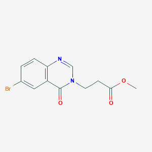 molecular formula C12H11BrN2O3 B2571806 Methyl 3-(6-bromo-4-oxo-3,4-dihydroquinazolin-3-yl)propanoate CAS No. 1094550-51-2