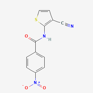 molecular formula C12H7N3O3S B2571827 N-(3-cyanothiophen-2-yl)-4-nitrobenzamide CAS No. 865545-73-9