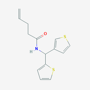 N-[(thiophen-2-yl)(thiophen-3-yl)methyl]pent-4-enamide