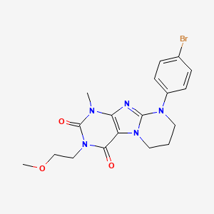 9-(4-bromophenyl)-3-(2-methoxyethyl)-1-methyl-6,7,8,9-tetrahydropyrimido[2,1-f]purine-2,4(1H,3H)-dione
