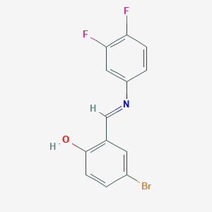 4-bromo-2-{(E)-[(3,4-difluorophenyl)imino]methyl}phenol