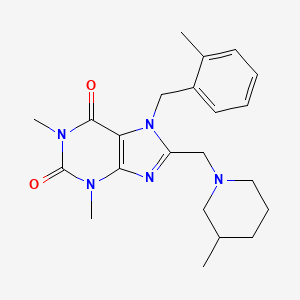 1,3-dimethyl-7-(2-methylbenzyl)-8-((3-methylpiperidin-1-yl)methyl)-3,7-dihydro-1H-purine-2,6-dione