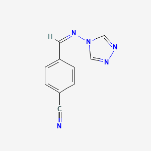 4-[(1Z)-[(4H-1,2,4-triazol-4-yl)imino]methyl]benzonitrile