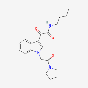 N-butyl-2-oxo-2-[1-(2-oxo-2-pyrrolidin-1-ylethyl)indol-3-yl]acetamide
